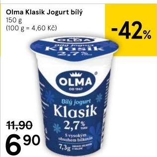 Bílý jogurt Klasik Olma