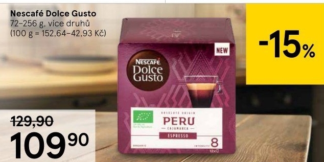 Kapsle Dolce Gusto Nescafé