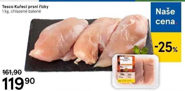 Kuřecí prsní řízky Tesco
