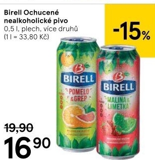 Nealkoholické pivo ochucené Birell