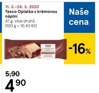 Oplatka Tesco