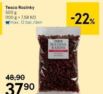 Rozinky Tesco