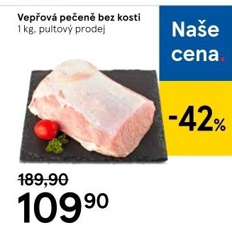 Vepřová pečeně bez kosti