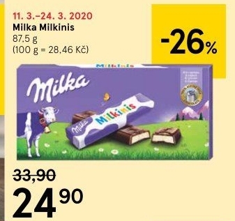 Čokoláda Milkinis Milka