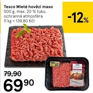 Hovězí mleté maso Tesco