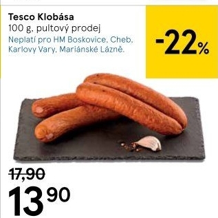 Klobása Tesco