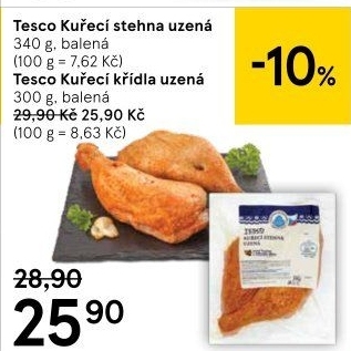 Kuřecí stehna uzená Pravá chuť Tesco