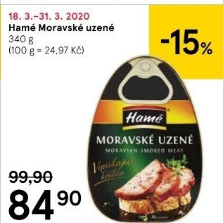 Moravské uzené maso Hamé Vynikající kvalita