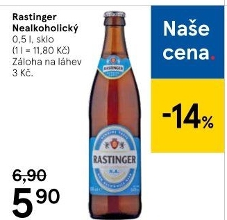 Nealkoholické pivo Free Rastinger