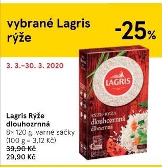 Rýže dlouhozrnná Lagris