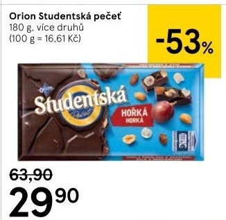 Čokoláda Studentská pečeť Orion