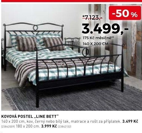Kovoá postel Line Bett