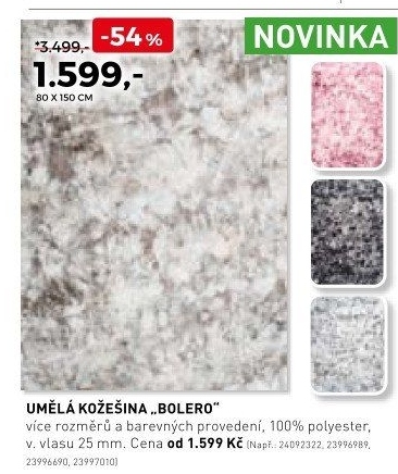 Umělá kožešina Bolero