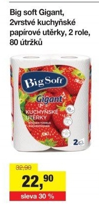 Kuchyňské utěrky 2vrstvé Gigant Big Soft