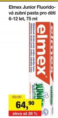 Pasta na zuby Fluoridová Junior Elmex