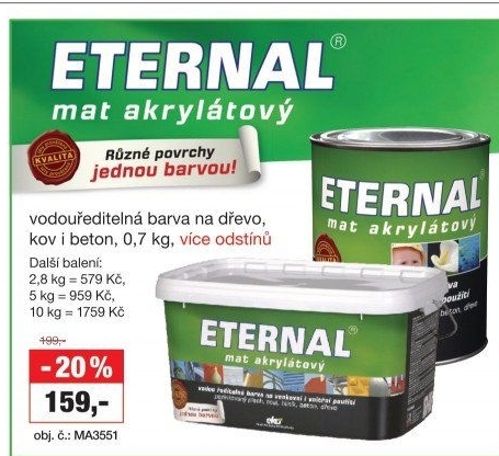 Akrylátová barva mat Eternal