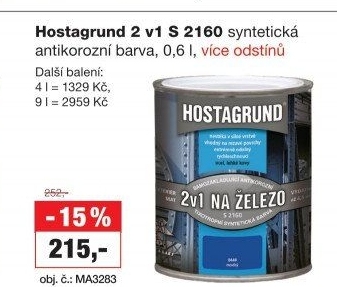 Barva na kov 2v1 na železo Hostagrund