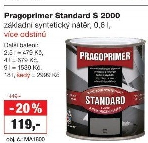 Barva na kov Standard Pragoprimer