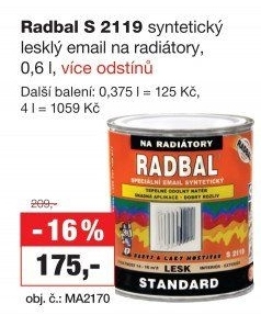 Barva na radiátory Radbal