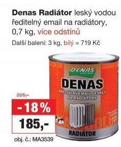 Barva na radiátory Radiátor Denas