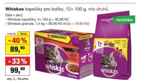 Kapsičky pro kočky Whiskas