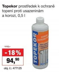 Přípravek na ochranu topení Topekor