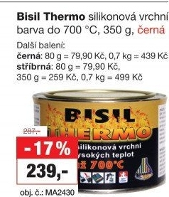 Silikonová vrchní barva Thermo Bisil