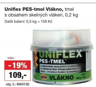 Tmel s obsahem skelných vláken Uniflex