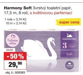 Toaletní papír 3vrstvý Harmony