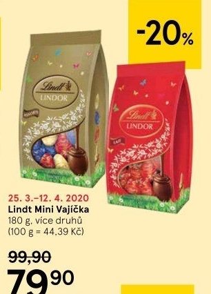 Minivajíčka Lindor Lindt