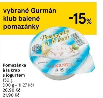 Pomazánka a la krab s jogurtem Gurmán klub