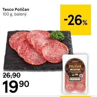 Salám Poličan Tesco