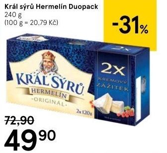 Sýr Hermelín Král sýrů