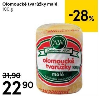 Sýr tvarůžky olomoucké A.W.