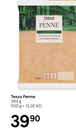 Těstoviny Tesco