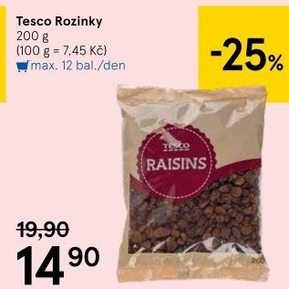 Rozinky Tesco