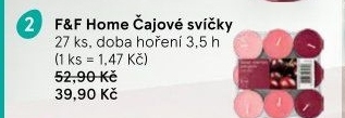 Svíčky čajové vonné Home F&amp