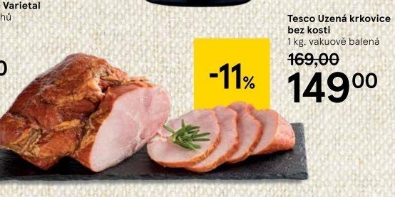 Uzená krkovice bez kosti Tesco