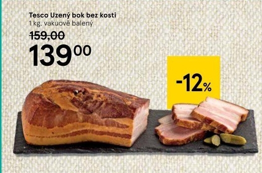 Uzený bok bez kosti Tesco
