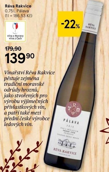 Víno Pálava Réva Rakvice
