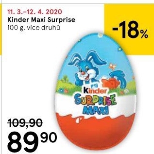 Čokoládové vajíčko s překvapením Maxi Kinder Surprise