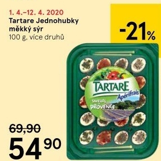 Sýr jednohubky Aperifrais Tartare