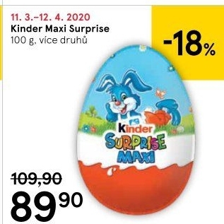 Čokoládové vajíčko s překvapením Maxi Kinder Surprise