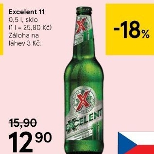Pivo světlý ležák 11° Excelent Gambrinus