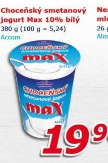 Bílý jogurt smetanový Choceňský