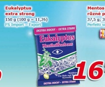 Bonbony mentolové Eukalyptus