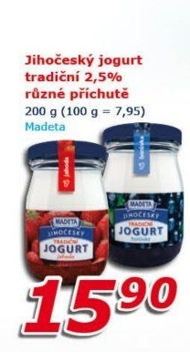 Jogurt ochucený jihočeský tradičníMadeta