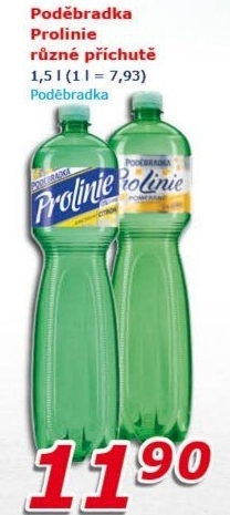Ochucená voda Poděbradka Prolinie