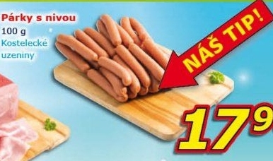 Párky s nivou Kostelecké uzeniny