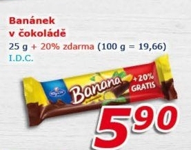 Tyčinka Banán v čokoládě Figaro
